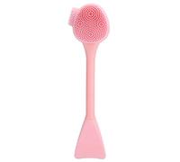 Manual Silicone Face Scrubber Facial Cleansing Brush Silicone DIY Mixing Stick Makeup Cleansing Brush(Rosa)