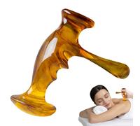 Manual Trigger Point Massager, Reflexology Tool Stress Relief 12.5cm, Smooth Texture Massage Equipment for Full Body, Portable and Easy to Use, Amber, Yellow, Gray, Coffee, Green