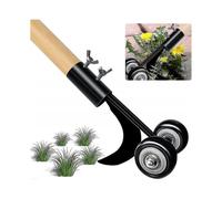 Manual Weeding Tool, Manual Weeder with Wheels, Compatible Cleaning Between Stone Slab Patios And Cisea Lawns
