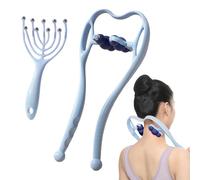 Manuale Cervical Neck Massager, Handheld Neck Massager, Adjustable Opening Relaxer with Handles, Ergonomic Pressure Point Tool, Targeted Muscolo Relief for Back Device Home Travel Long Hours Men Women