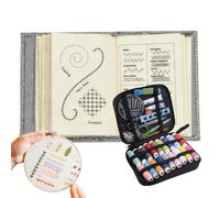 Manuale Dei Punti Di Ricamo, Kit Di Libro Guida Per Il Ricamo Con 143 Punti,Stitches Sample Book Con Nome Di Ricamos,Adatto A Chiare Impara Il Ricamos,Guida Per Gli Esercizi Di Cucito Per Principianti