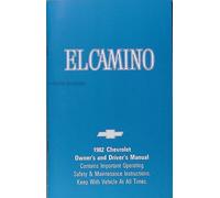 Manuale Del Proprietario 1982 Chevrolet El Camino 82 SS Conquista