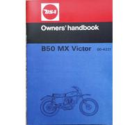 Manuale Del Proprietario BSA B50 MX VICTOR Moto 1972