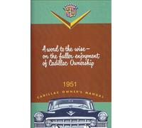 Manuale Del Proprietario Cadillac 1951 Istruzioni Per L'Operatore Libro