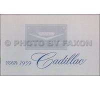Manuale Del Proprietario Cadillac 1959 Deville Eldorado Serie 62 60 75 Fleetwood