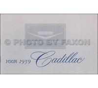 Manuale Del Proprietario Cadillac 1959 Deville Eldorado Serie 62 60 75 Fleetwood