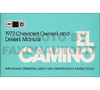 Manuale Del Proprietario Chevrolet El Camino 1977 77 SS Conquista Guida Classica