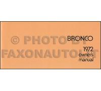 Manuale Del Proprietario Ford Bronco 1972 72 Guida Istruzioni Utente Libro