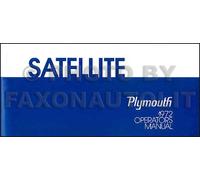 Manuale Del Proprietario Plymouth 1972 72 Satellite Sebring Road Runner