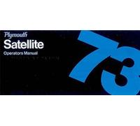 Manuale Del Proprietario Sebring Satellite E Road Runner Plymouth