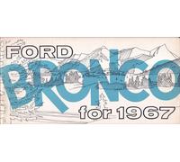 Manuale Dell'Owner Del Ford Bronco 1967 MINT ORIGINALE Guida Utente Libro