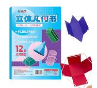 Manuale di apprendimento geometrico 3D | Libro educativo per formule volumetriche - Corda per treccia giocattolo per bambini ragazze matematica per principianti