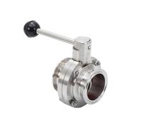 Manuale di arresto manuale del regolatore dei flussi di arresto manuale delle valvole a farfalla del morsetto sanitario dell'acciaio inossidabile 1,5 pollici