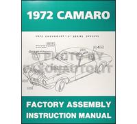 Manuale Di Assemblaggio Della Fabbrica Camaro 1972 72 RS SS Z28 Chevy Chevrolet