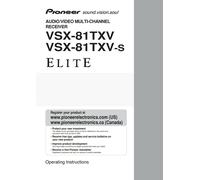 Manuale Di Istruzioni Per Pioneer VSX-81 TXV Elite