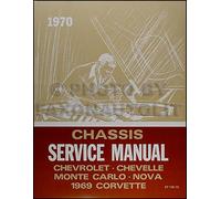 Manuale Di Officina 1970 Chevy Chevelle Monte Carlo El Camino Nova Chevrolet