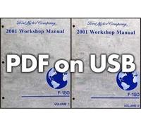 Manuale Di Officina Set USB Ford F-150 2001 Pickup Truck Riparazione