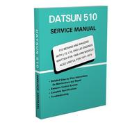Manuale Di Riparazione Datsun 510 Per Il 1968-1969 Funziona 1970 1971 1972 1973