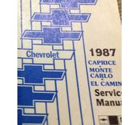 Manuale Di Riparazione Nuovo Per 1987 CHEVY CAPRICE MONTE CARLO EL CAMINO