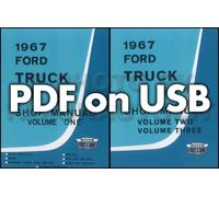 Manuale Di Riparazione Set PDF Per Ford Pickup E Camion 1967 Su USB