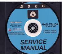 Manuale Di Servizio CD Per Pickup Dodge Ram 2008 1500 2500 3500 4500 5500 OEM