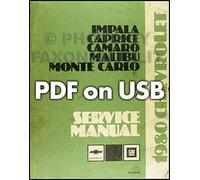 Manuale Di Servizio Per Auto Chevy 1980 Manuali Di Revisione E Carrozzeria USB