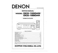 Manuale Di Servizio Per Denon DCD-1550, DCD-1880