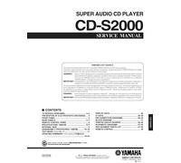 Manuale Di Servizio Per Yamaha CD-S2000