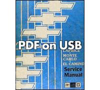 Manuale Di Servizio USB Per Chevy Caprice Monte Carlo El Camino 1986