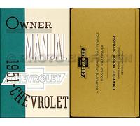Manuale D'Uso Per Proprietari Chevrolet 1951 Con Busta 51 Chevy Proprietario