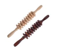 Manuale in legno Fascia Massaggio Rullo Trigger Punti per Rilascio Cellulite Dolore Muscolare Blasting (2 pz)
