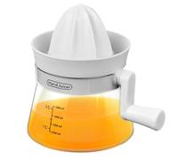 Manuale Juicer, Clear Lemon Lime Squeezer, Hand Press Citrus Fruit Extractor for Grapefruit, Orange, Lemon Juice, Compact Size for Easy Use (6,5 x 5,12 inches)