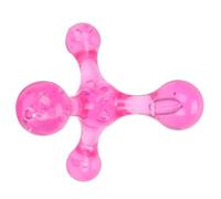 Manuale Massager a quattro palline, mini punta portatile Punta palla manuale muscolare profondo Massager del grilletto per la spalla del collo Muscolo (Rosa)