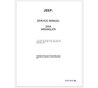 Manuale Officina Jeep Wrangler TJ 4.O e 2.4 Service Manual PDF USB Istruzioni