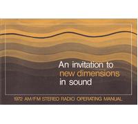 Manuale Operativo Radio Stereo AM FM Ford 1972 Guida Utente Libro Originale