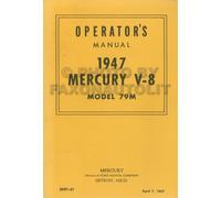 Manuale Operatore Mercury 1947 Owners Manuale Guida V8 Tutti I Modelli 79M