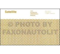 Manuale Proprietario Plymouth Satellite 1974 Road Runner Sebring