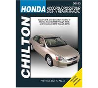 Manuale riparazione manuale officina Honda Accord Honda Crosstour Chilton