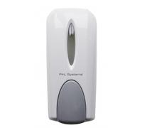 Manuale Sapone Bianco da Parete Dispenser per Disinfettante 1000ml Gel Sapone [EEK: Non valutato]