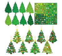 Manualidades Para Navidad - Colgante 2D Con Pegatinas, Crear Para El Árbol De Navidad, Manualidad De Navideño | Para Niños, Adultos, Clase, Hogar, Invierno, Ventana, Y Exposición
