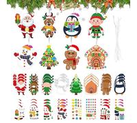 Manualidades Para Navidad - Colgante 2D Con Pegatinas, Crear Para El Árbol De Navidad, Manualidad De Navideño | Para Niños, Adultos, Clase, Hogar, Invierno, Ventana, Y Exposición