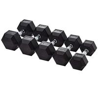 MANUBRI ESAGONALI GOMMATI 2X 20 KG SPART COPPIA FITNESS PALESTRA PESI