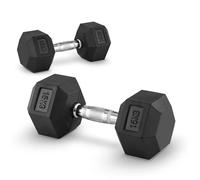 MANUBRI ESAGONALI PESI PALESTRA DA 5 A 15 KG PESI PROFESSIONALI GOMMATI PALESTRA