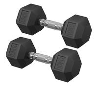 MANUBRI ESAGONALI SET 2 PEZZI 2 X 5KG 2 X 10KG ALLENAMENTO FITNESS WEIGHTLIFTING