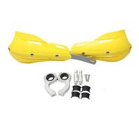 Manubri per moto Universale 22mm 28mm Protezione per le mani Coperchio della protezione Maniglia Kit di montaggio Paramano Adatto a tutte le moto da cross Enduro manubri moto bassi(Yellow)