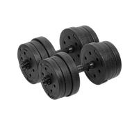 Manubri regolabili bituminosi 2x10kg Set Rebel solido