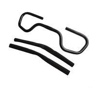 Manubrio a farfalla da 580 mm per bici da strada e mountain bike, fornito con impugnature in spugna (manubrio + 2 impugnature)