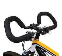 Manubrio a farfalla in lega di alluminio, 25,4 x 580 mm, 31,8 x 580 mm, con impugnature in spugna, per mountain bike e bici da strada (31,8 mm + impugnature)