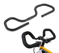 Manubrio a farfalla in lega di alluminio, 25,4 x 580 mm, 31,8 x 580 mm, con impugnature in spugna, per mountain bike e bici da strada (25,4 mm + impugnature)