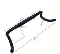 Manubrio a goccia in lega nera 31,8 mm morsetto 400 mm larghezza 460 mm crash te